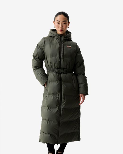 Hunter Black Hutchison Pu Coated Long Puffer Jacket
