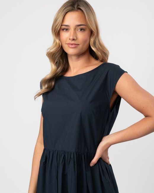 Woolrich Blue Popeline Dress Size: L