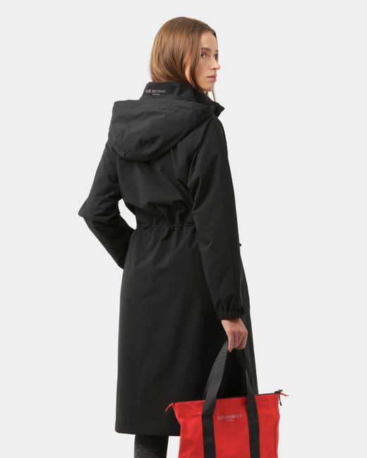 Ilse Jacobsen Black Thermal Long Parka Raincoat