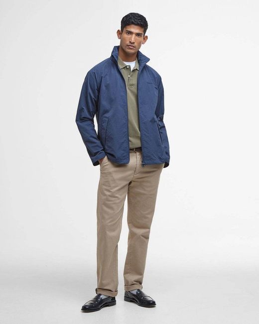 Barbour Blue Keld Showerproof Jacket for men