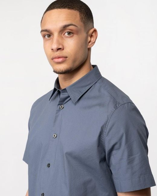 HUGO Blue Ebor Relaxed Fit Stretch Cotton Shirt for men