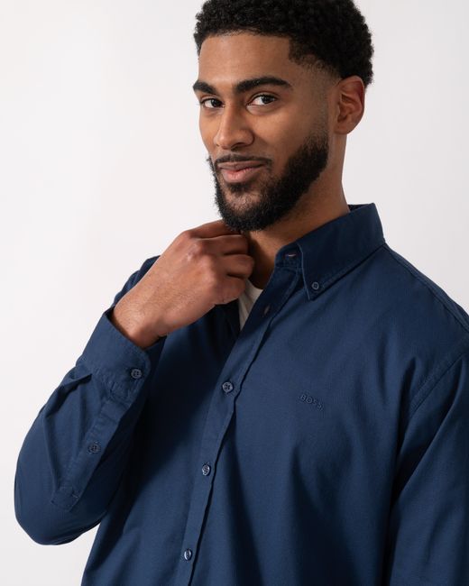 Boss Blue Rickert Regular-Fit Shirt for men