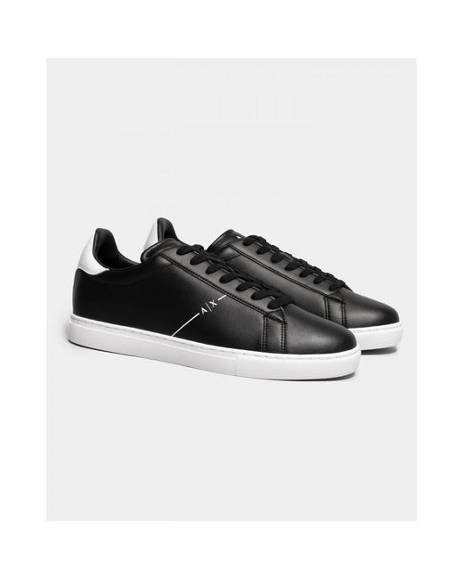 Armani Exchange Black A|x Logo Tennis Shoes for men