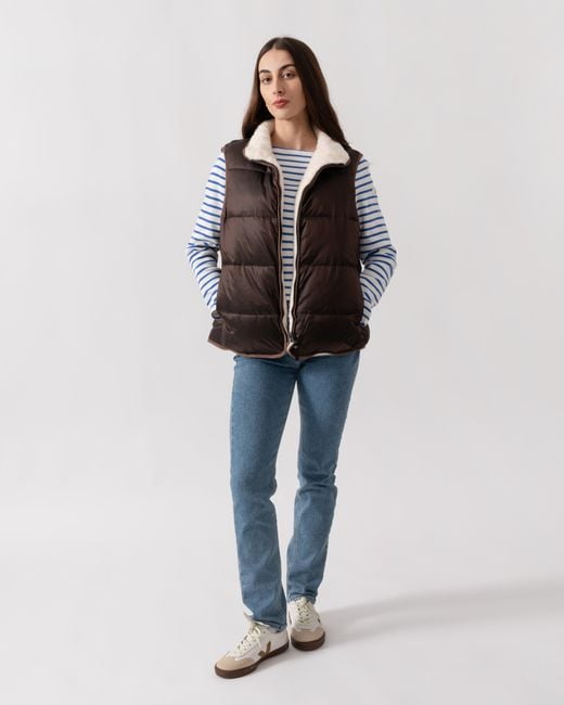 Joules Black Reversible Faux Fur Gilet