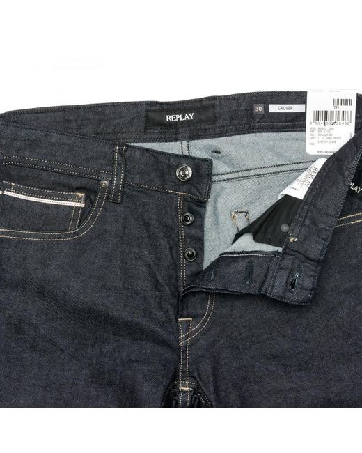 replay grover straight jeans blue