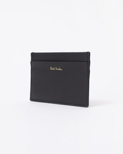 Paul Smith Black Signature Stripe Card Holder for men