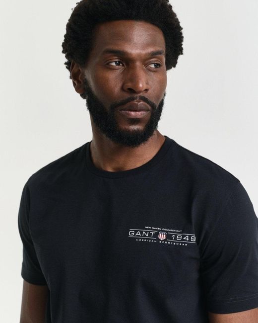 Gant Blue Short Sleeve Printed Graphic for men