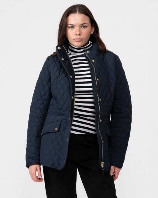 Joules Blue Allendale Diamond Quilted Jacket