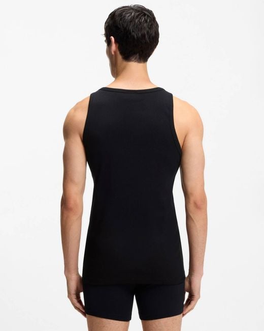 HUGO Black Two-Pack Underwear Vests for men