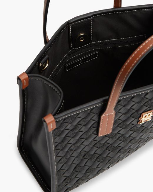 Tommy Hilfiger Black Th City Mini Tote Bag