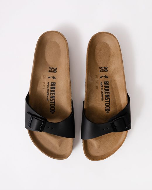 Birkenstock Black Madrid Birko-Flor Sandals