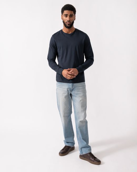 Parajumpers Blue Kip Long Sleeve T-Shirt for men