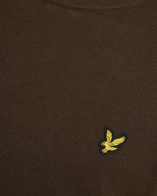 Lyle & Scott Brown Cotton Crew Neck Jumper for men