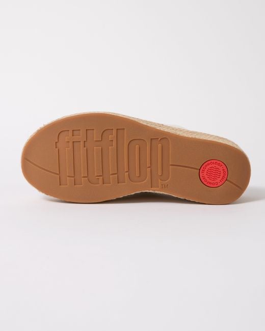 Fitflop Metallic Platfforms Espadrille Leather Wedge Cross Slides