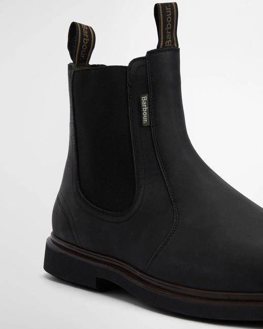 Barbour Black Hale Chelsea Boots for men