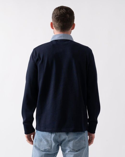 Gant Blue Regular Fit Chambray Heavy Rugger for men