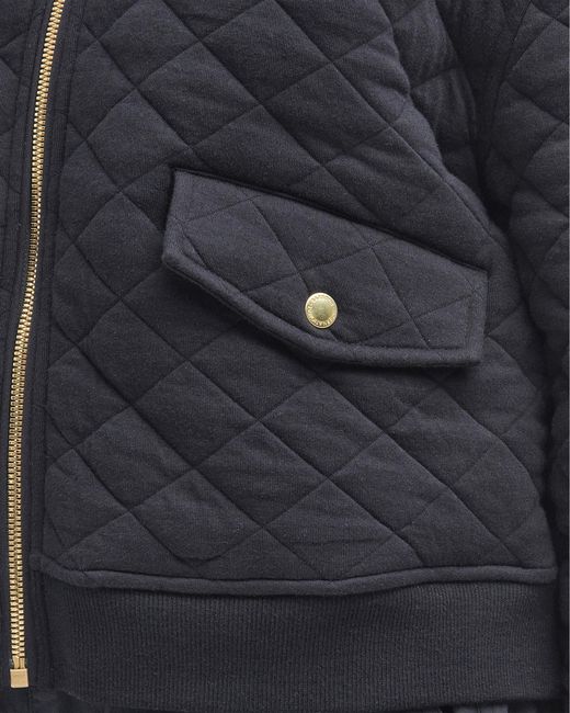 Barbour Blue Alicia Quilted Bomber Jacket