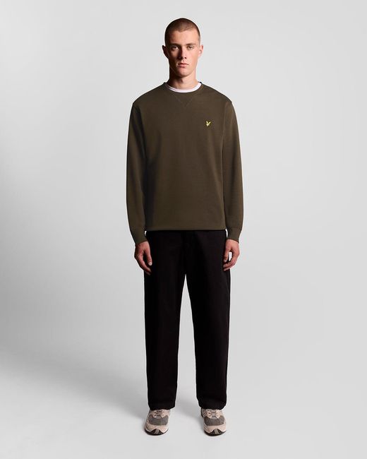 Lyle & Scott Brown Cotton Crew Neck Sweatshirt for men