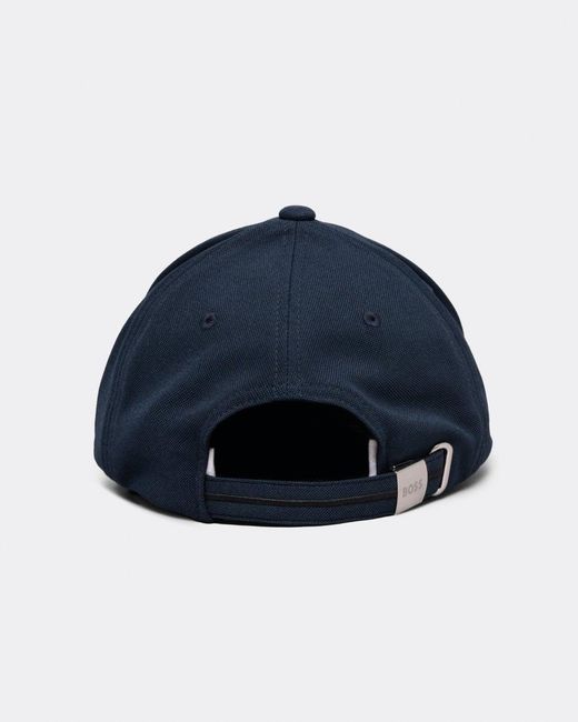 Boss Blue Us-1 Stretch-piqué Cap With Embroidered 3d Logo for men