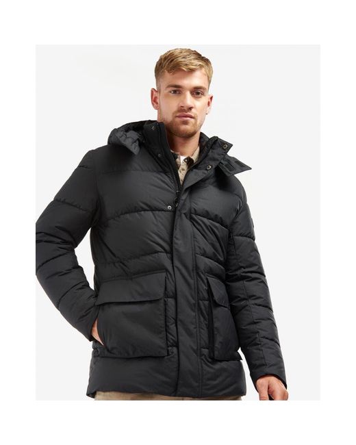 Barbour Milton Quilted Jacket in Black for Men | Lyst