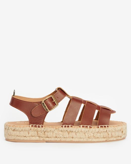 Barbour Brown Paloma Platform Espadrille