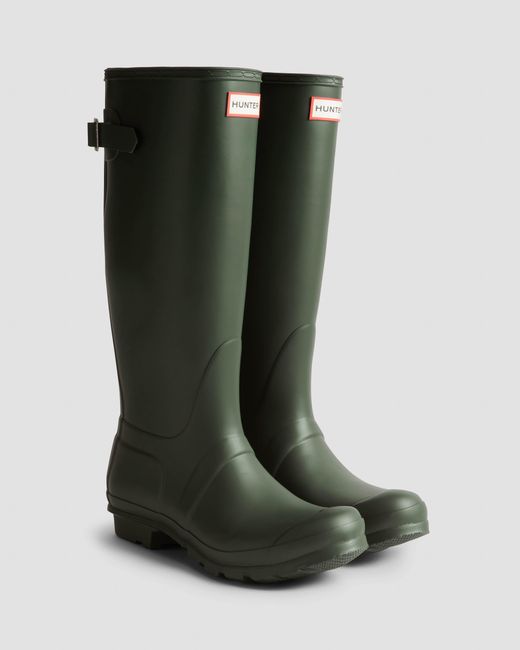 Hunter Green Original Tall Back Adjustable Wellies