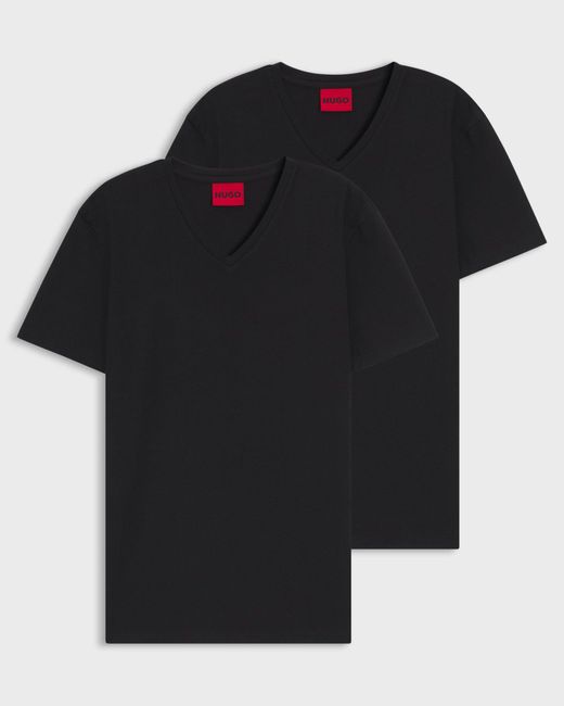 HUGO Black V 2-Pack V-Neck T-Shirts for men
