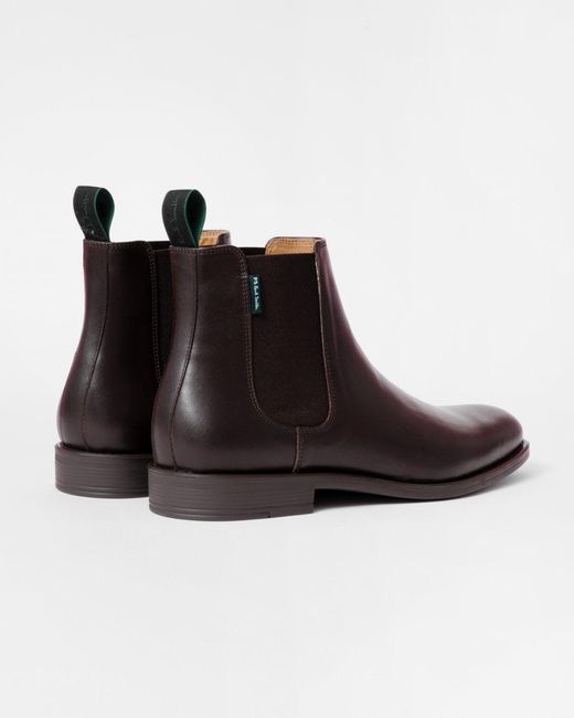 Paul Smith Black Cedric Leather Chelsea Boots for men