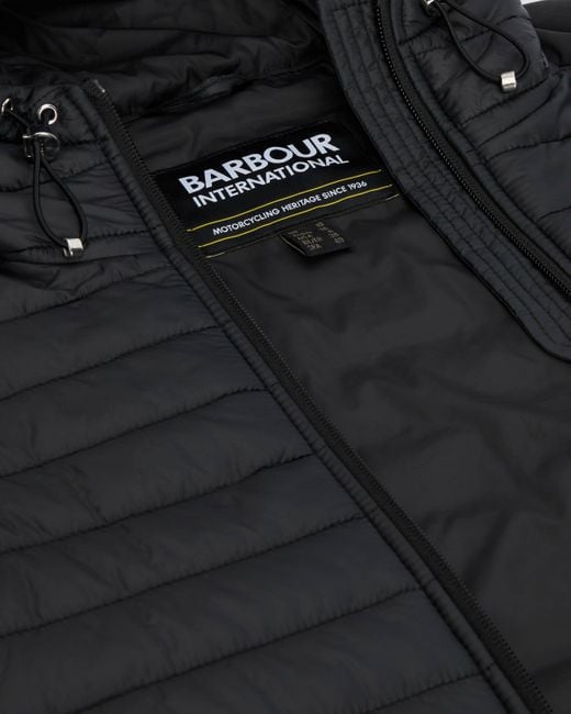 Barbour Black Valentina Quilted Hybrid Jacket