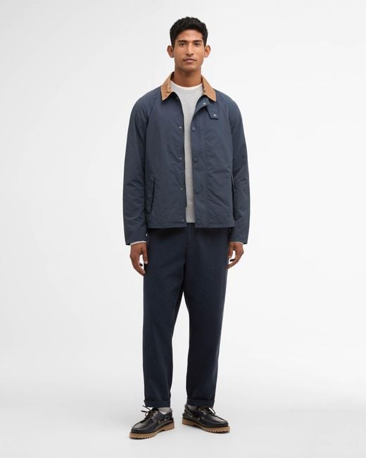 Barbour Blue Tracker Showerproof Jacket for men