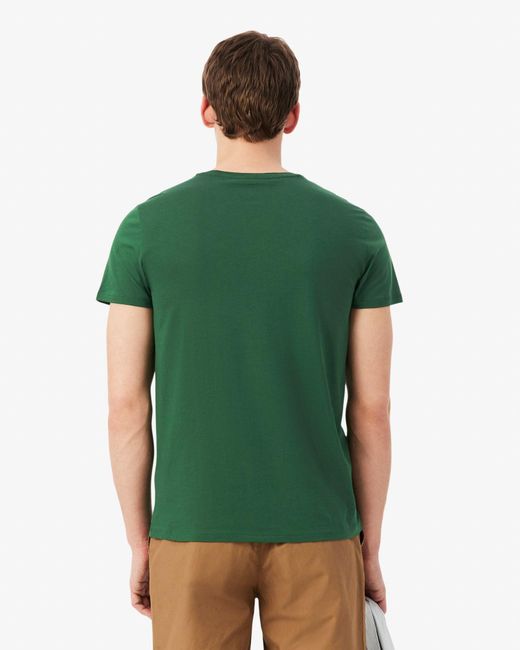 Lacoste Green Crew Neck Pima Cotton Jersey T-Shirt for men