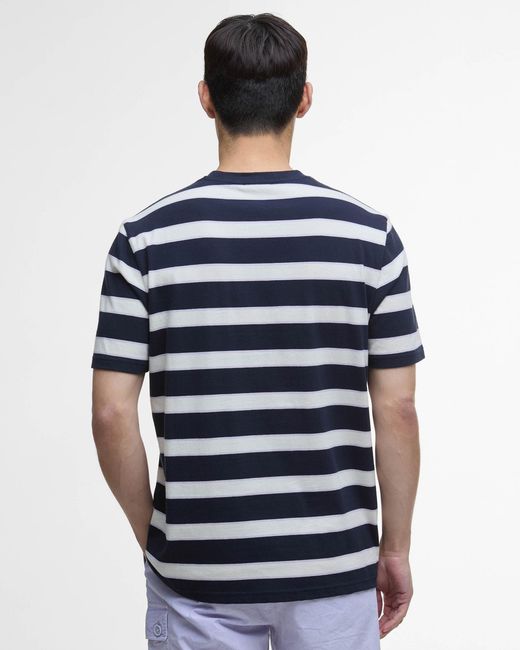 Barbour Blue Luca Stripe T-Shirt for men