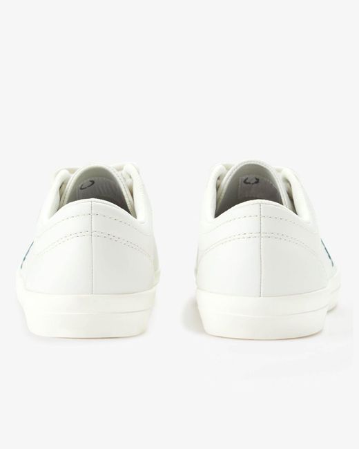 Fred Perry White Baseline Leather Trainers for men