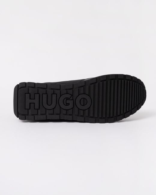 HUGO Black Icelin Running-Inspired Trainers With Zigzag Detailing for men