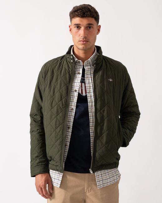 Gant Black Quilted Windcheater Jacket for men