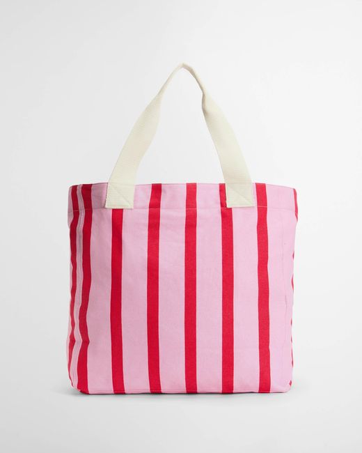 Barbour Pink Emily Stripe Tote Bag