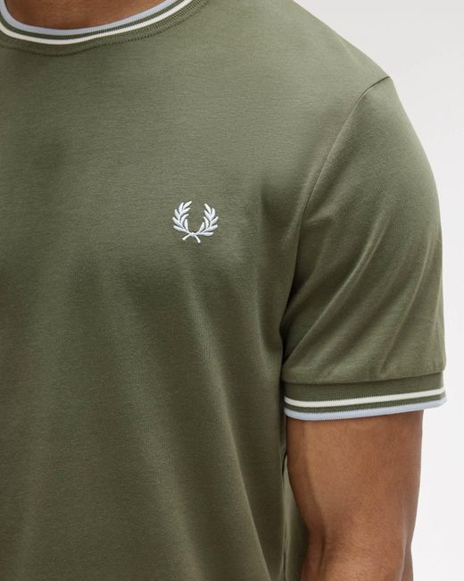 Fred Perry Green Twin Tipped T-Shirt for men