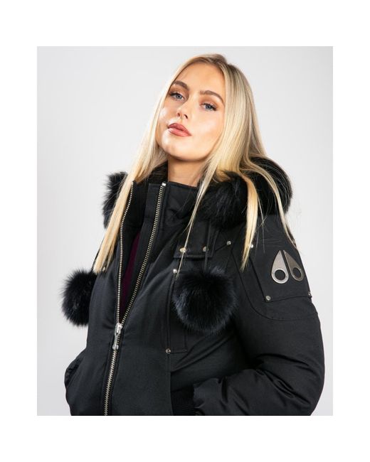 Moose Knuckles Original Debbie Bomber Fur in Black Lyst