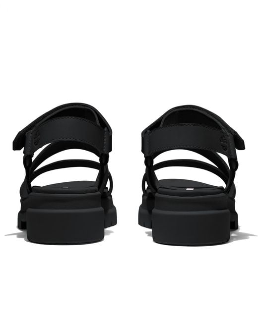 Timberland Black London Vibe 3 Strap Sandals