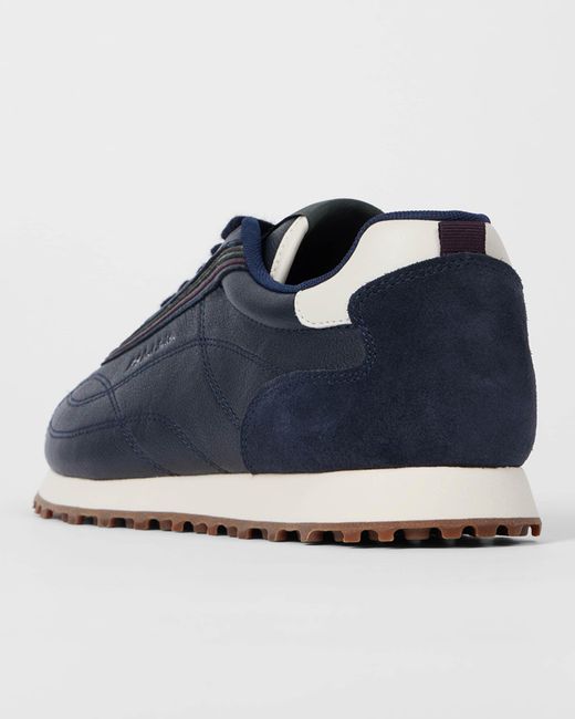 Paul Smith Blue Haskell Leather Trainers for men