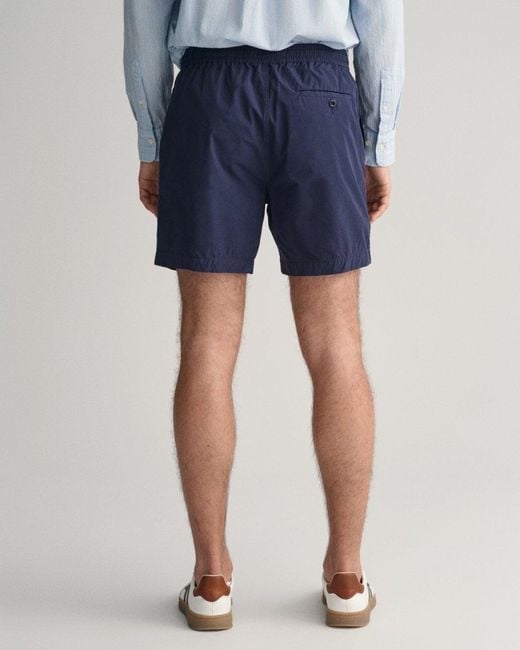 Gant Blue Drawcord Cotton Shorts for men