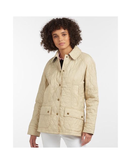Barbour Summer Beadnell Quilted Jacket in Natural Lyst