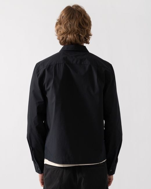 Fred Perry Black Poplin Overshirt for men