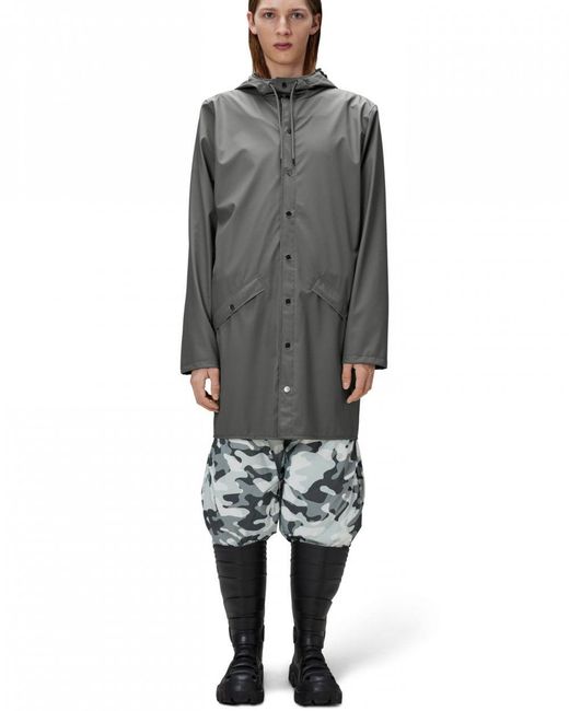Rains Gray Long Jacket