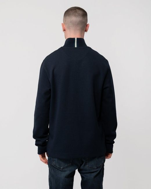 Ted Baker Blue Actos 1/4 Zip Sweatshirt Size: M for men