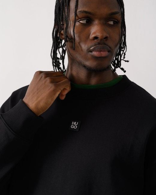 HUGO Black Dettil Sweatshirt for men