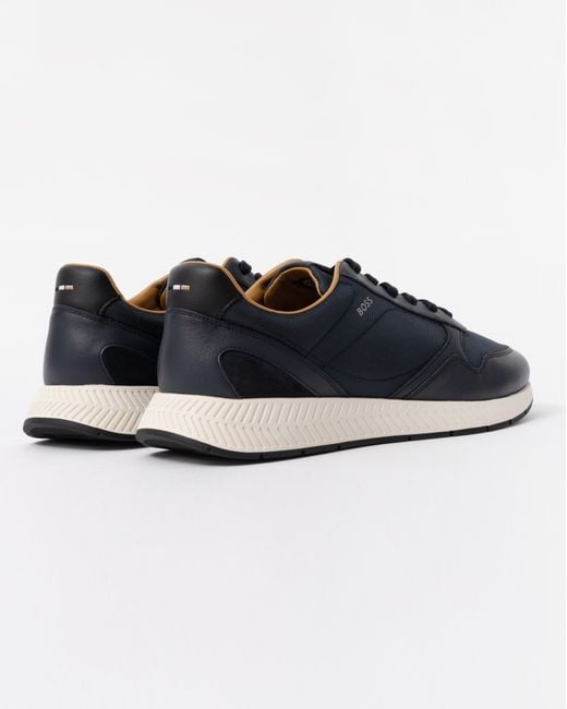 Boss Blue Titanium Runn Buny Trainers for men