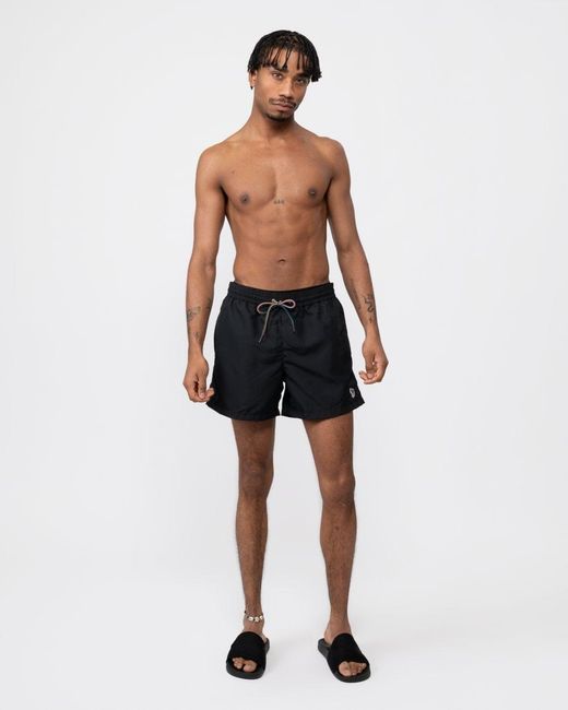 Paul Smith Black Zebra Logo Swim Shorts for men