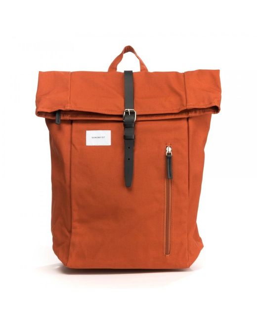 Sandqvist Multicolor Dante Roll Top Backpack Rust for men