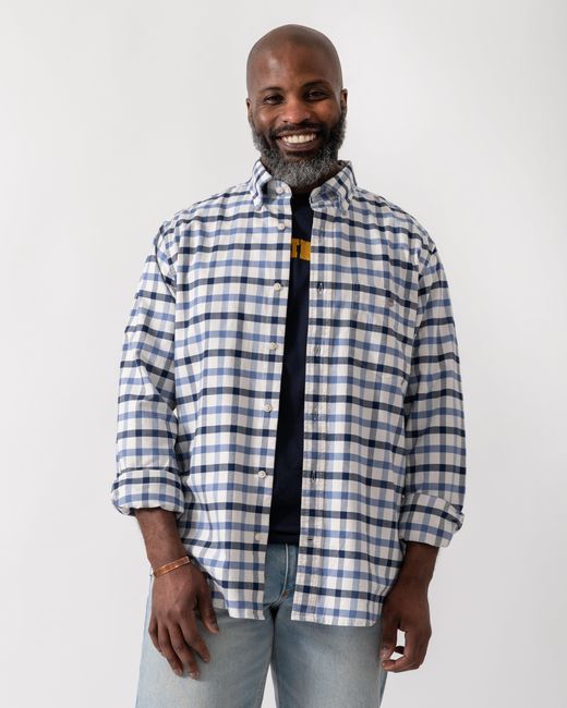 Gant Blue Regular Fit Oxford Check Shirt for men